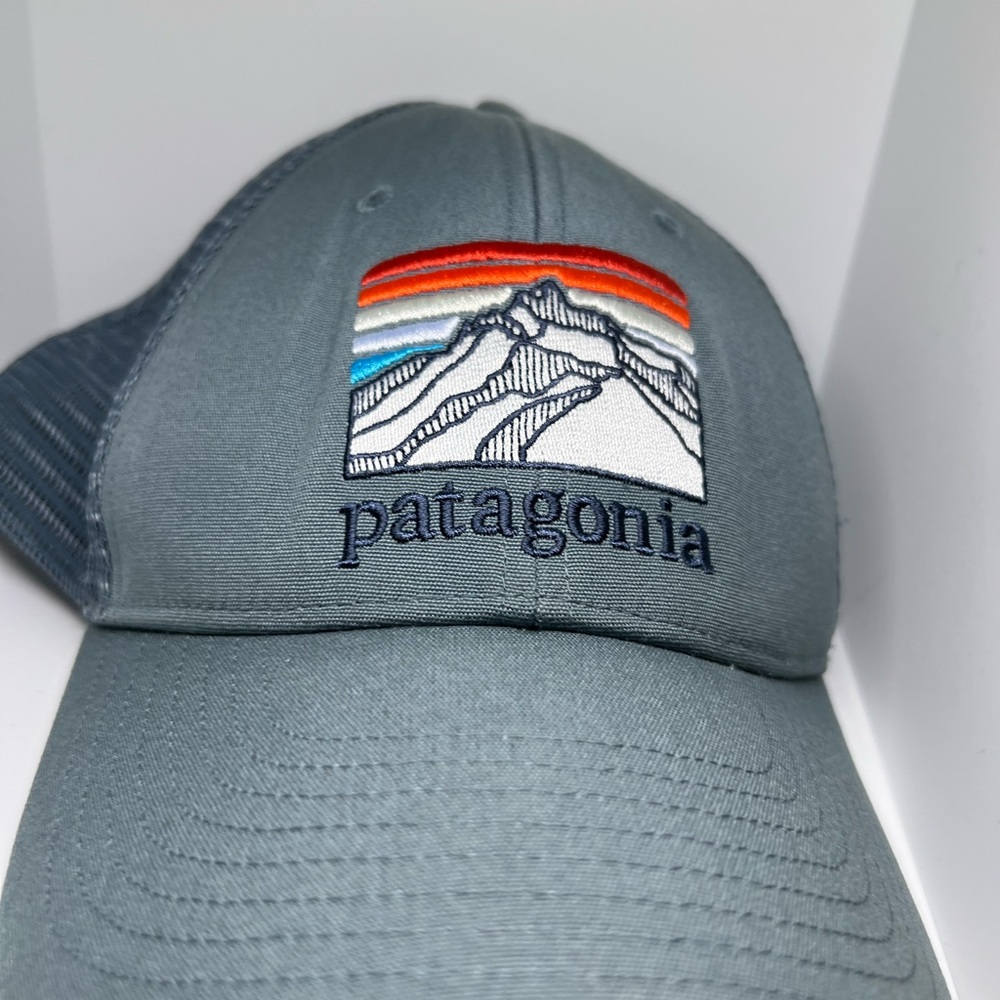 Used - like new Gray Patagonia snap back trucker hat